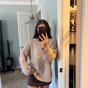 Cozy Neutral Oversized Women's Sweater